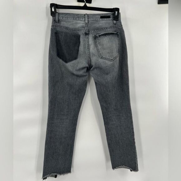 Ei8htdreams grey jeans straight ribbed hem size 25 - Picture 8 of 12